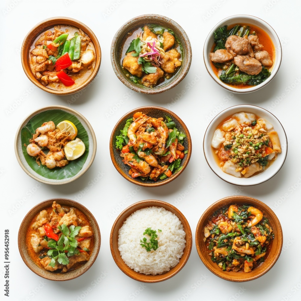 These prompts should work well for generating stock photos that feature popular Thai food against a white background in a 16:9 aspect ratio. These prompts should work well for generating stock photos that feature popular Thai food against a white background in a 16:9 aspect ratio.