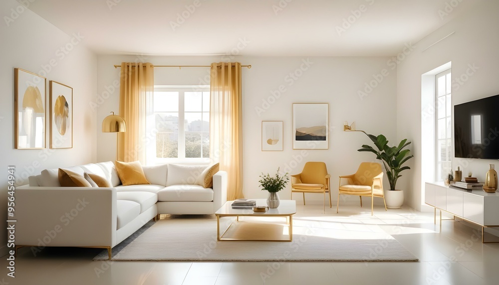 Photo interior modern design room 3d illustration