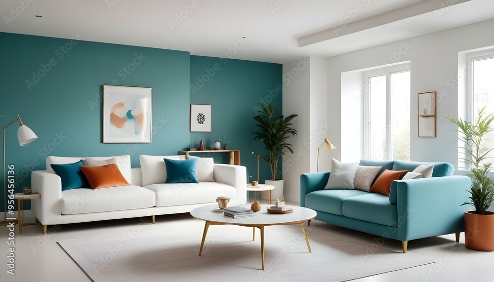 Photo interior modern design room 3d illustration Photo interior modern design room 3d illustration