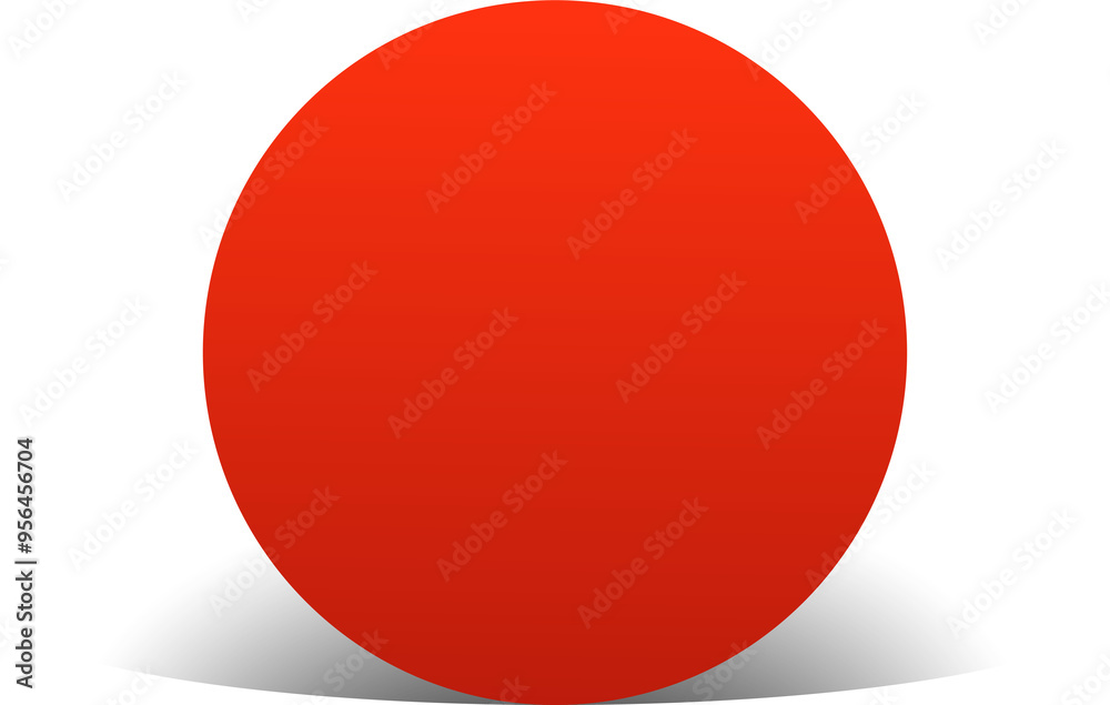 Red paper circle and shadow. Element for design Red paper circle and shadow. Element for design