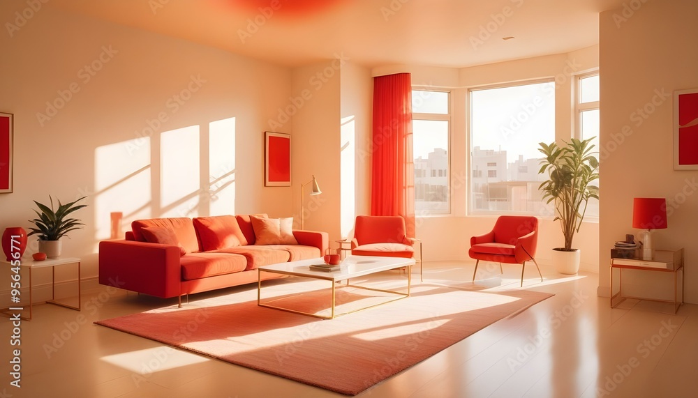 Photo interior modern design room 3d illustration Photo interior modern design room 3d illustration