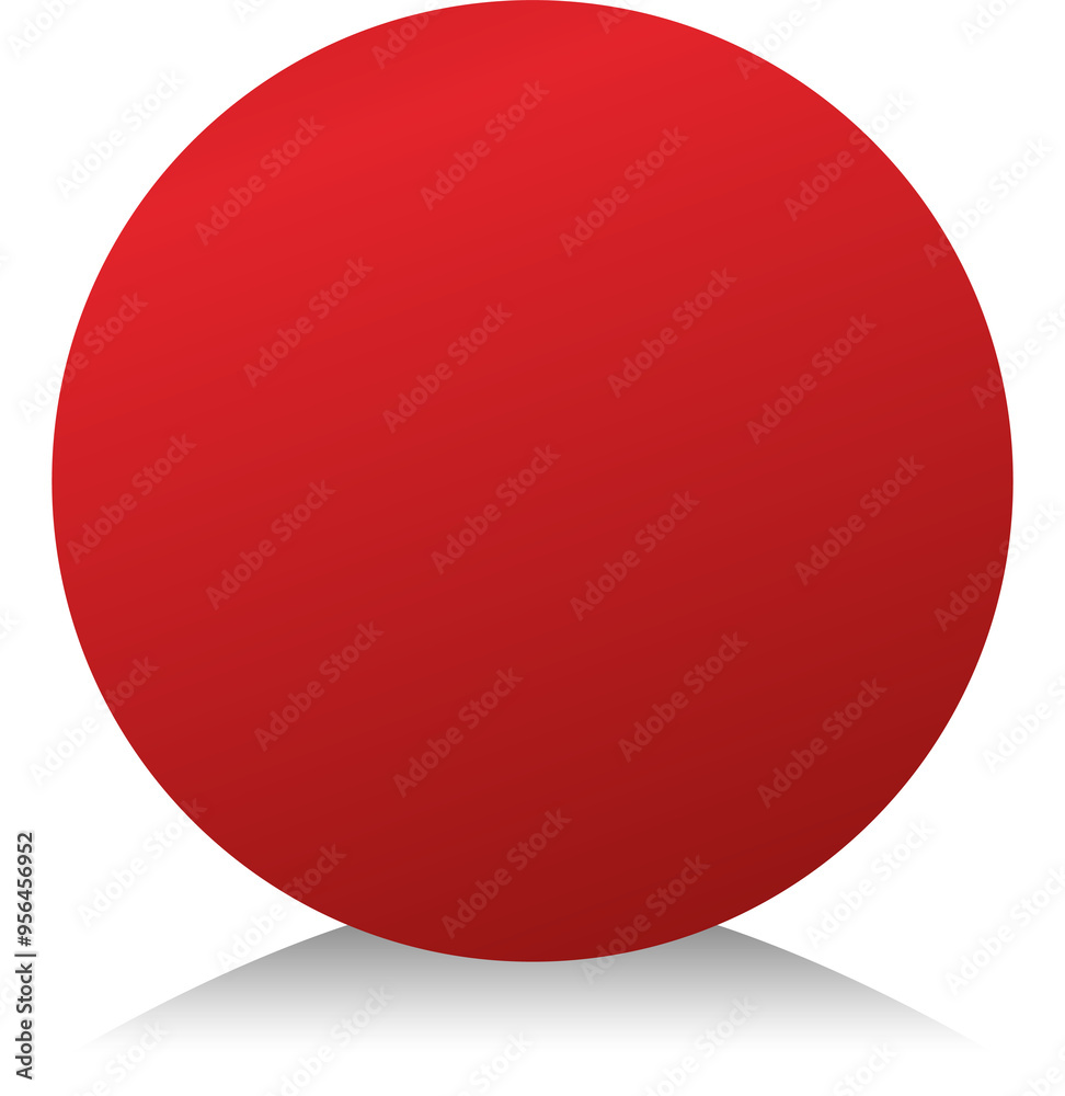 Red paper circle and shadow. Element for design Red paper circle and shadow. Element for design