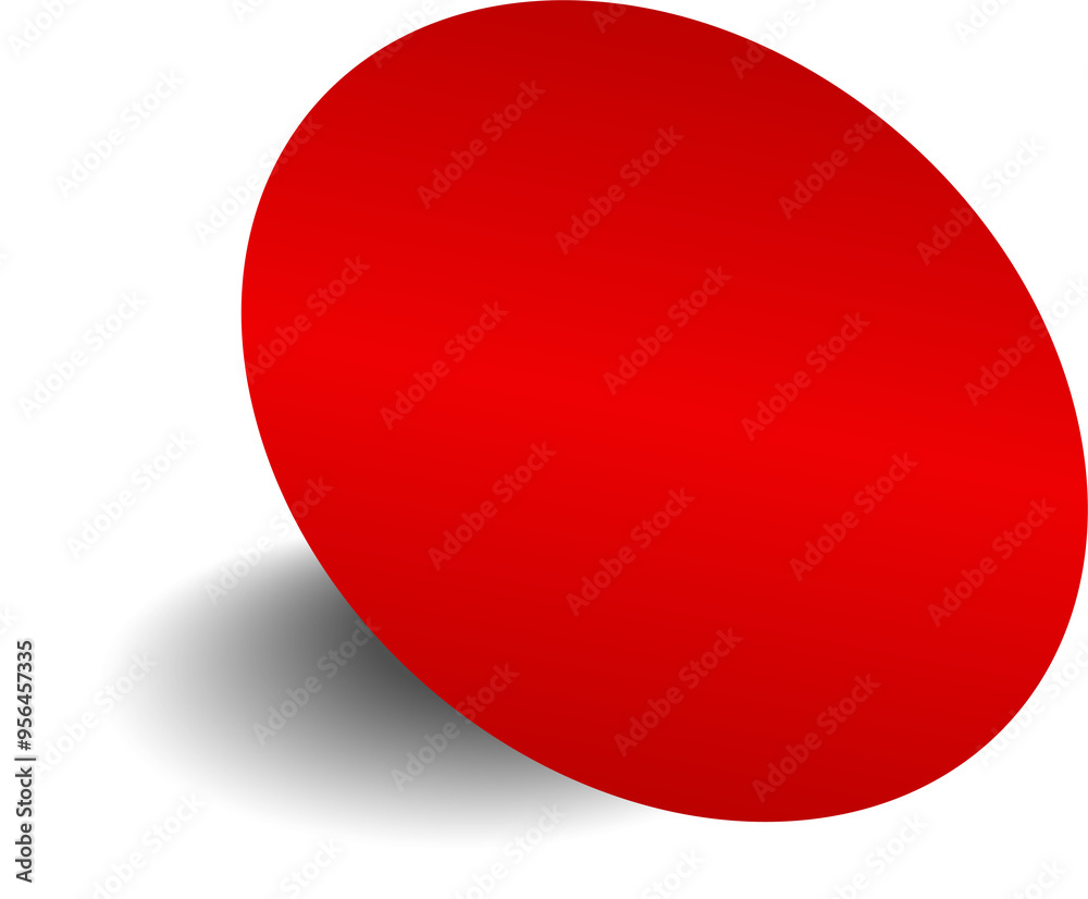Red paper circle and shadow. Element for design Red paper circle and shadow. Element for design