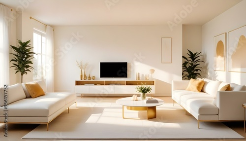 Photo interior modern design room 3d illustration