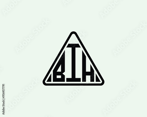 BIH logo design vector template. BIH photo