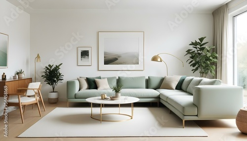 Photo interior modern design room 3d illustration