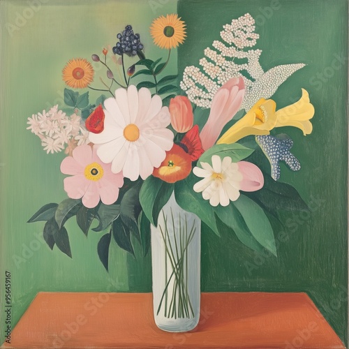 Minimalist Floral Still Life in Vase
