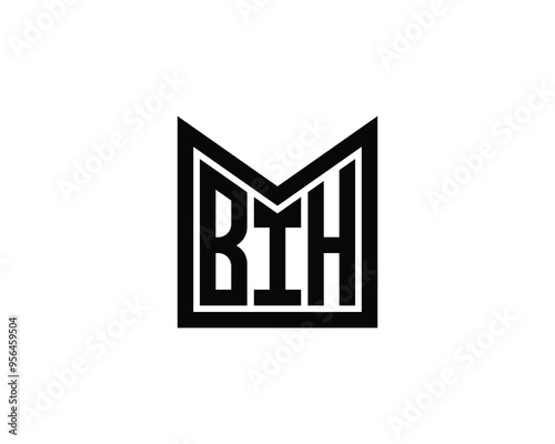 BIH logo design vector template. BIH photo