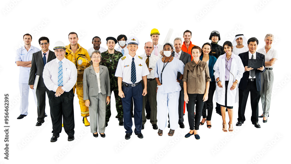 Obraz premium Labor union png people sticker, transparent background