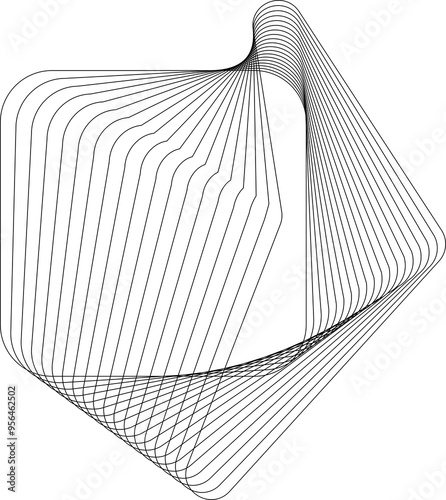 Wallpaper Mural Rounded square line with blending modern. Technology style, future, science, digital Torontodigital.ca