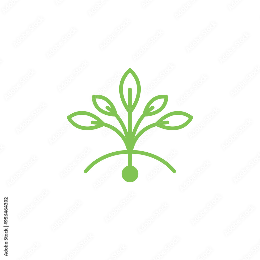 Tree Growth Logo Vector. Organic Leaf Logo Tree Growth Logo Vector. Organic Leaf Logo