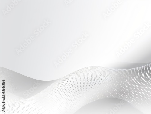 Gray and white vector halftone background with dots in wave shape, simple minimalistic design for web banner template presentation background photo