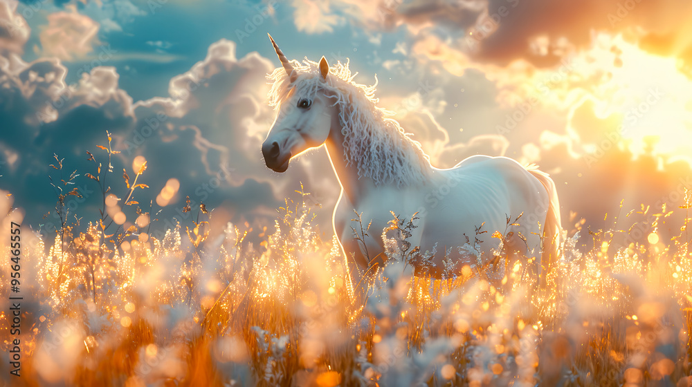 Magical Unicorn Galloping Through Fiery Stars
Magical Unicorn Galloping Through Fiery Stars