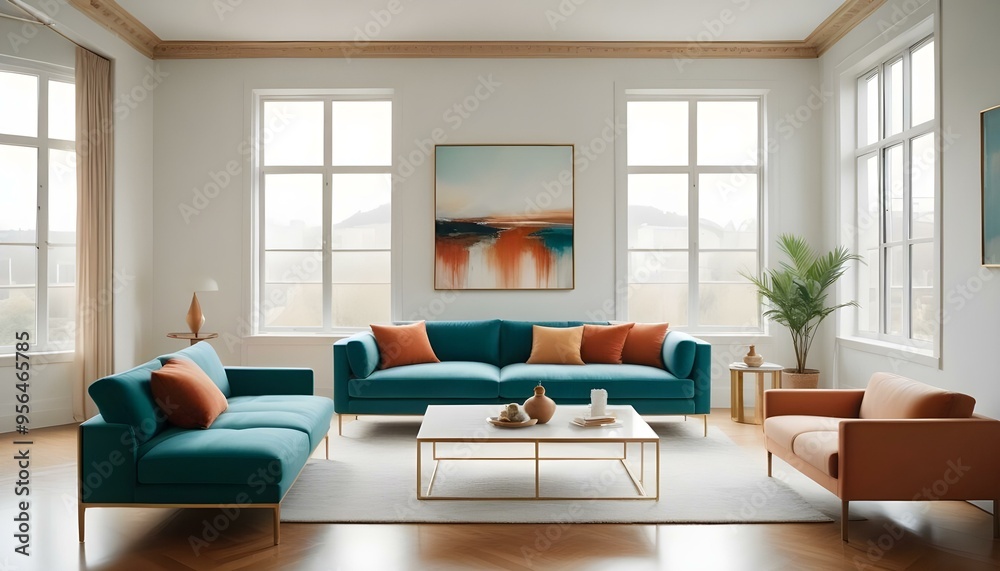 Photo interior modern design room 3d illustration