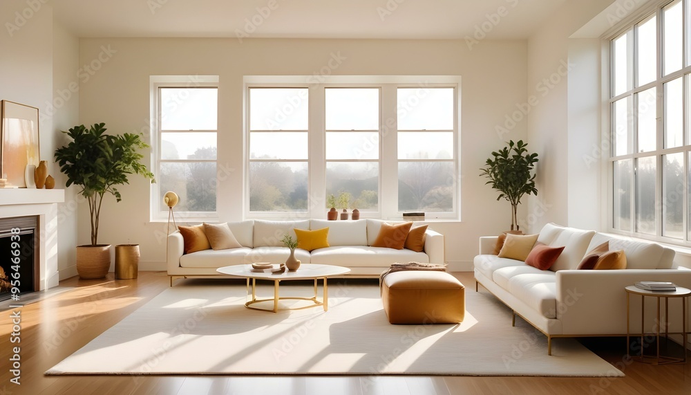 Fototapeta premium Photo interior modern design room 3d illustration