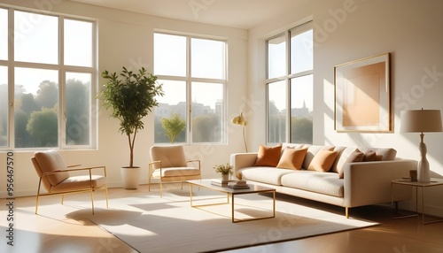 Photo interior modern design room 3d illustration