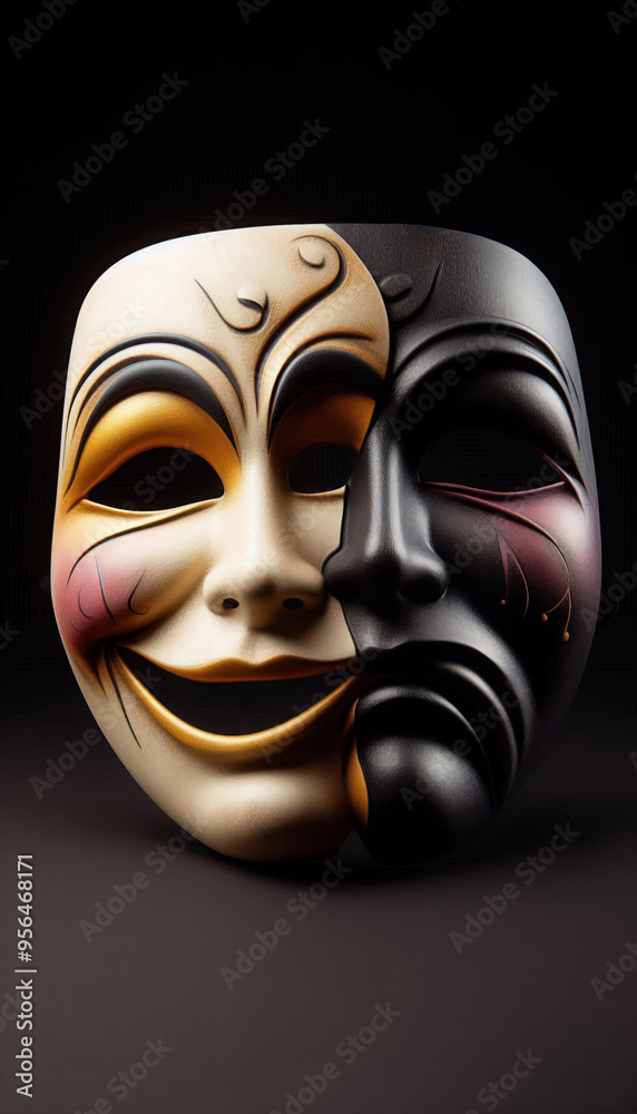 crying and laughing theater mask