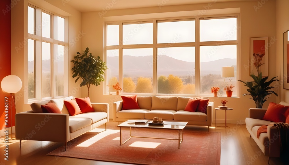 Photo interior modern design room 3d illustration Photo interior modern design room 3d illustration