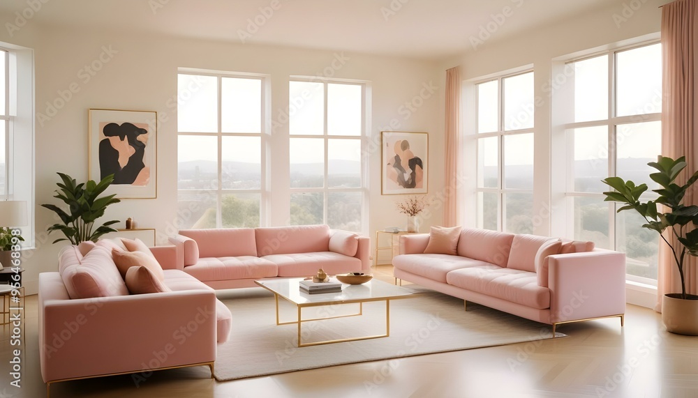 Photo interior modern design room 3d illustration Photo interior modern design room 3d illustration
