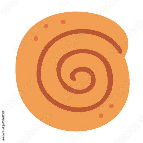 Cute cinnamon roll illustration