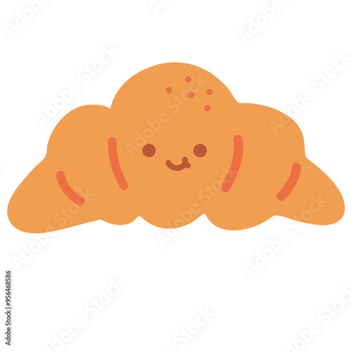 Cute croissant illustration