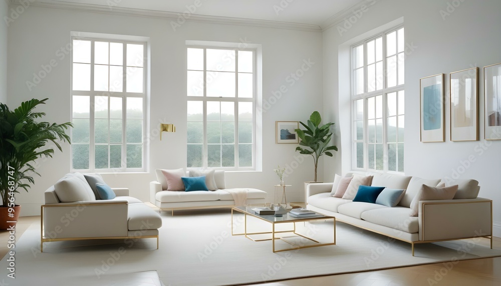 Photo interior modern design room 3d illustration