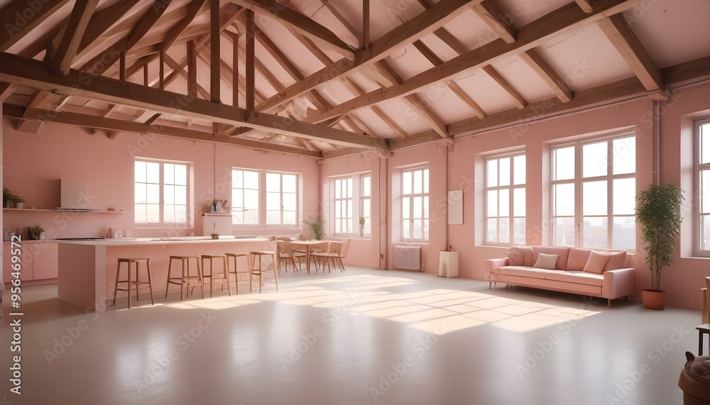 Photo interior modern design room 3d illustration Photo interior modern design room 3d illustration