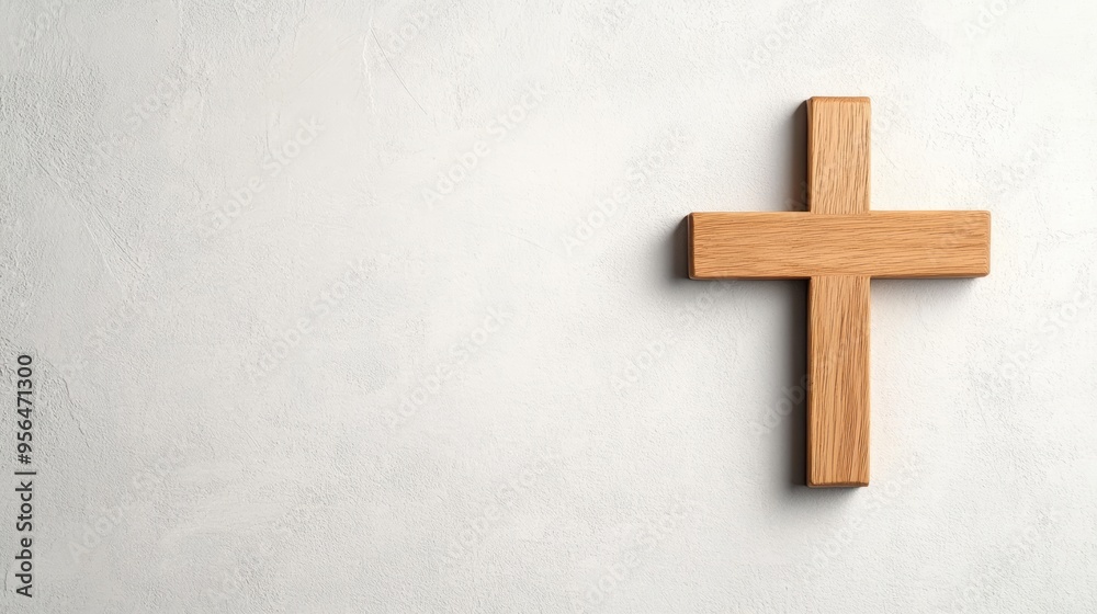 a cross made of wood, placed on a simple background, evoking a sense of spirituality and faith