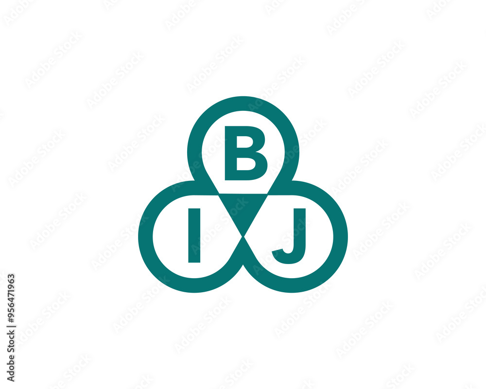 BIJ logo design vector template. BIJ BIJ logo design vector template. BIJ