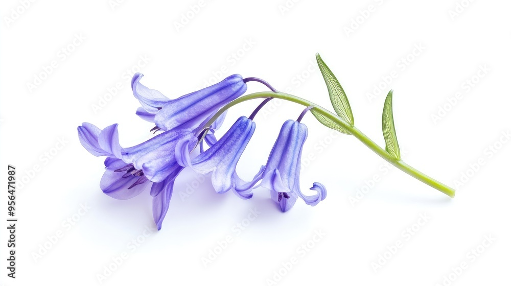 Naklejka premium Bluebells isolated on white background.