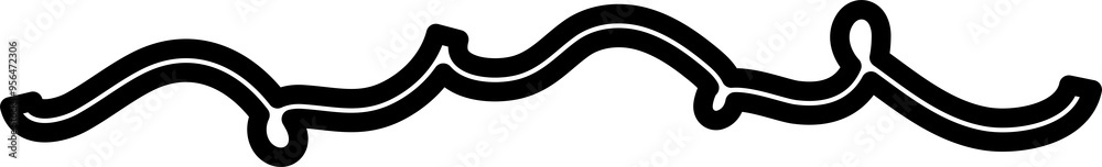 Bold curved lines, strokes and doodles element Bold curved lines, strokes and doodles element