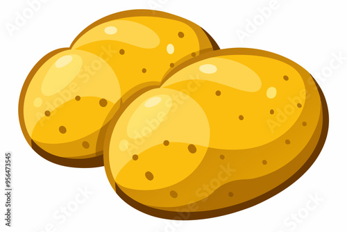 Potatoes vector illustration Isolated white background