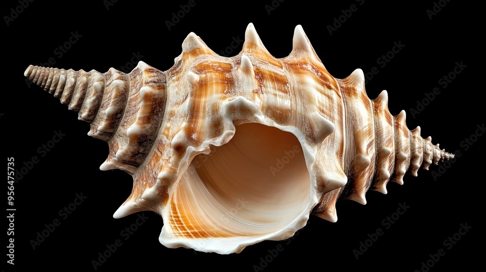 Sea Shell Invertebrate Isolated: Close-Up of a Sea Shell, Highlighting its Natural Invertebrate Structure Sea Shell Invertebrate Isolated: Close-Up of a Sea Shell, Highlighting its Natural Invertebrate Structure