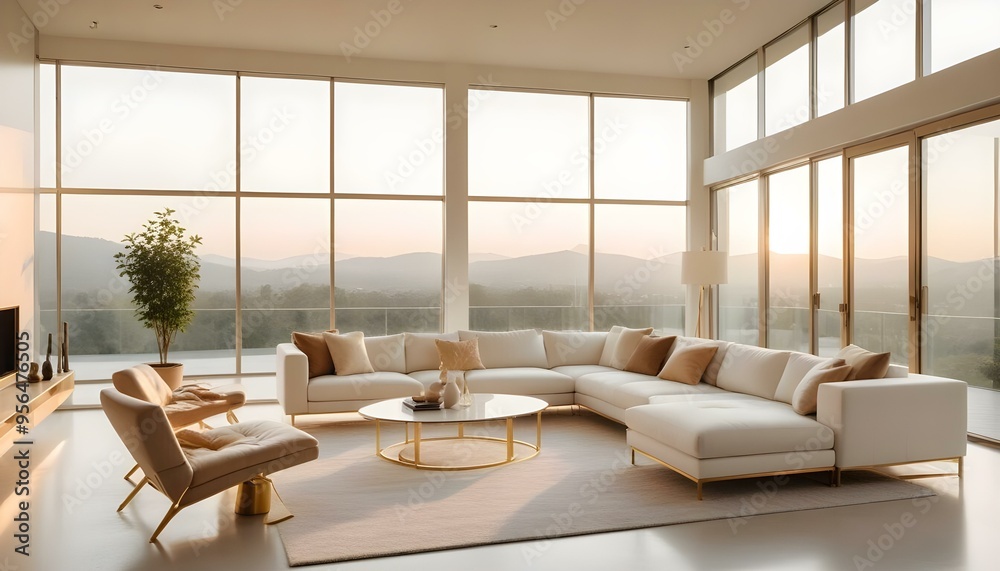 Photo interior modern design room 3d illustration Photo interior modern design room 3d illustration