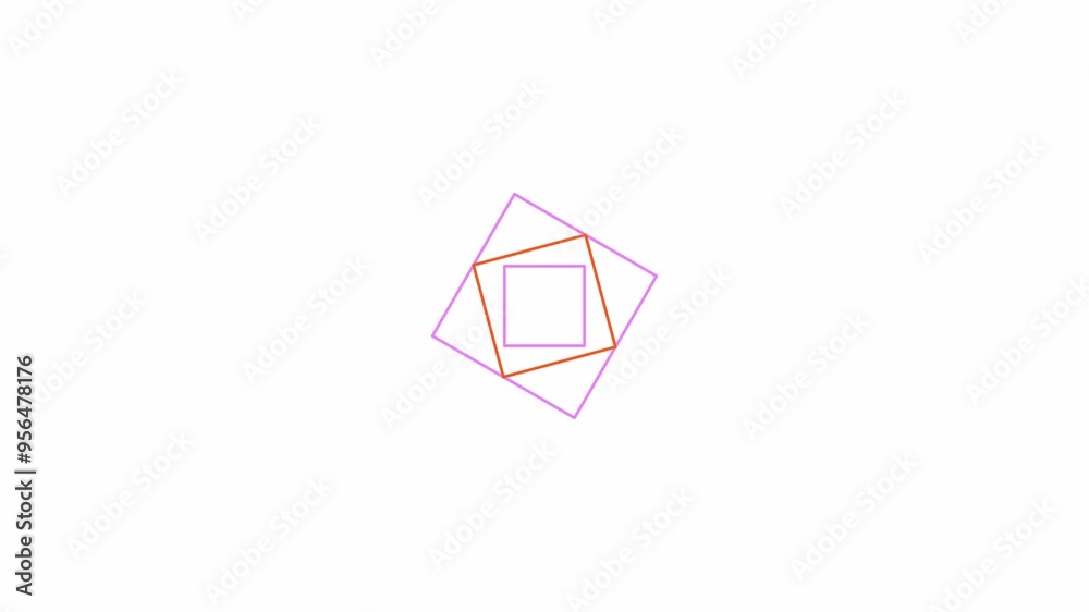 Squares rotating in different directions loading animation. App update animated element 2D abstract 4K video motion graphic on white background. Geometric shapes loader download upload for web design