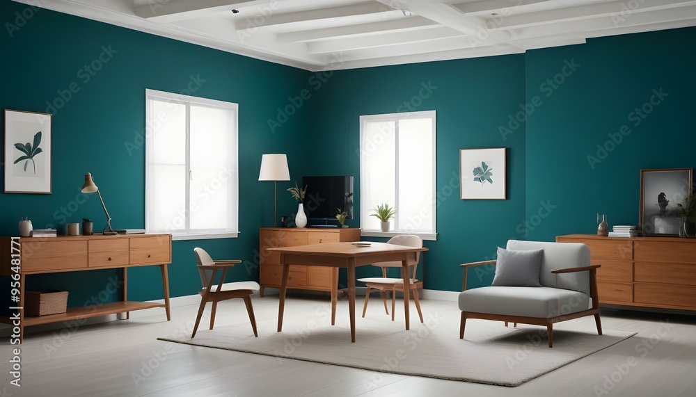 Photo interior modern design room 3d illustration Photo interior modern design room 3d illustration