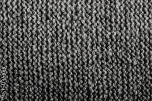 Gray close-up of monochrome carpet texture background from above. Texture tight weave carpet blank empty pattern with copy space for product design