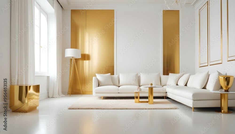 Fototapeta premium Photo interior modern design room 3d illustration