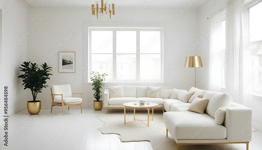 Fototapeta premium Photo interior modern design room 3d illustration