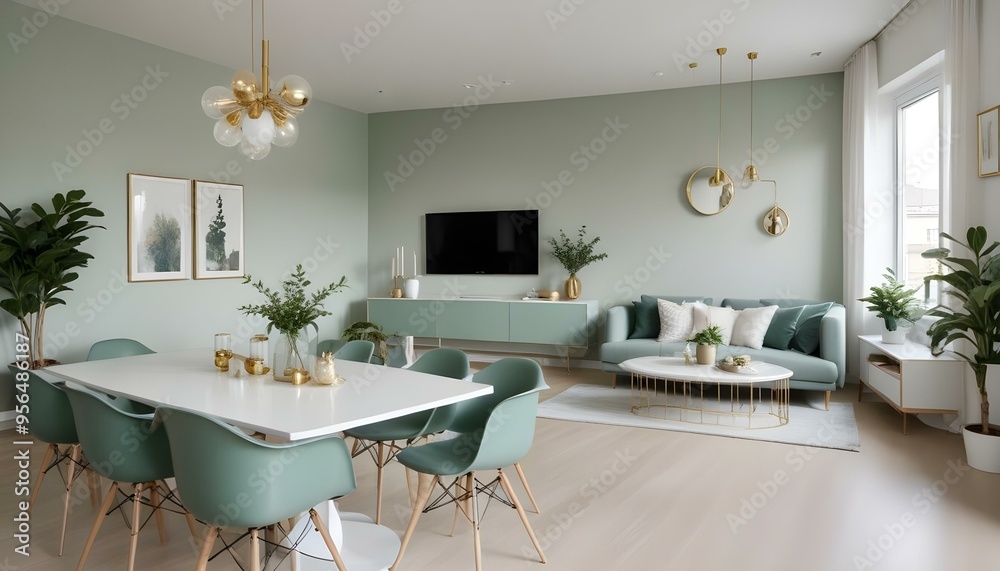 Fototapeta premium Photo interior modern design room 3d illustration