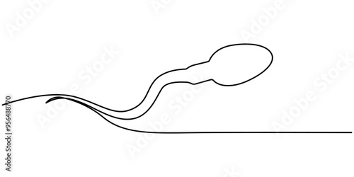 Spermatozoon isolated line drawing icon, Maternity collection. pro vector.