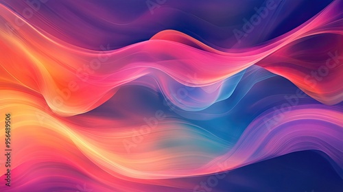 Wallpaper Mural Abstract background with flowing lines and vibrant colors. The image is perfect for use as a wallpaper, website background, or graphic design element. Torontodigital.ca