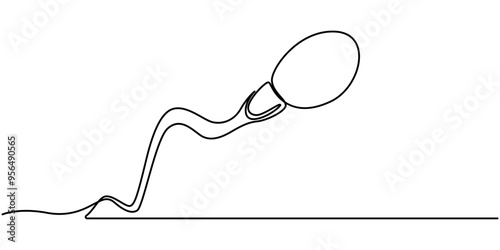 Spermatozoon isolated line drawing icon, Maternity collection. pro vector.