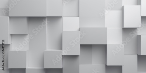 Gray minimalistic geometric abstract background with seamless dynamic square suit for corporate, business, wedding art display products blank 