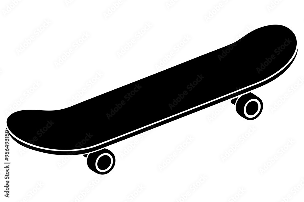 Skateboard icon silhouette vector, skateboard sport illustration
Skateboard icon silhouette vector, skateboard sport illustration