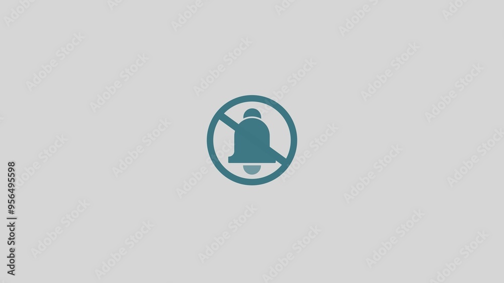 Bells is prohibited. No bells icon. Stop bells icon illustration. Bells is prohibited. No bells icon. Stop bells icon illustration.