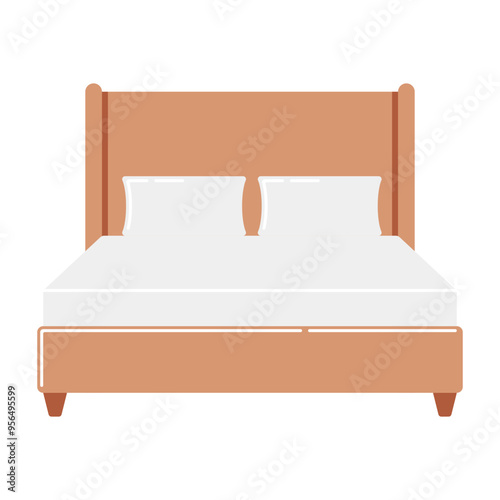 Bed Home Furnishing Illustration
