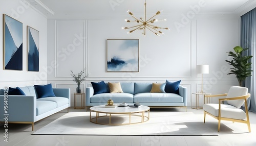 Photo interior modern design room 3d illustration