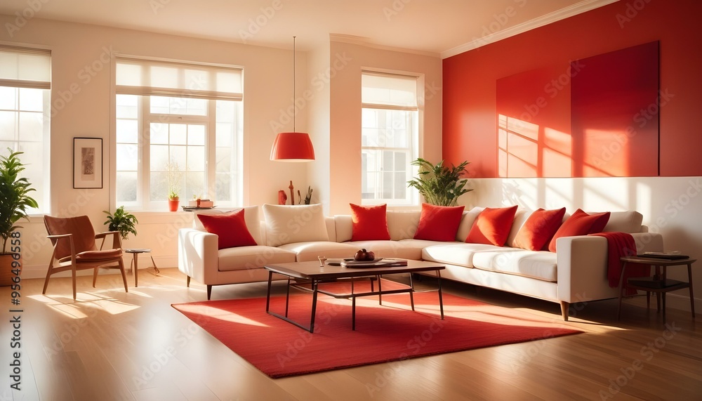 Fototapeta premium Photo interior modern design room 3d illustration