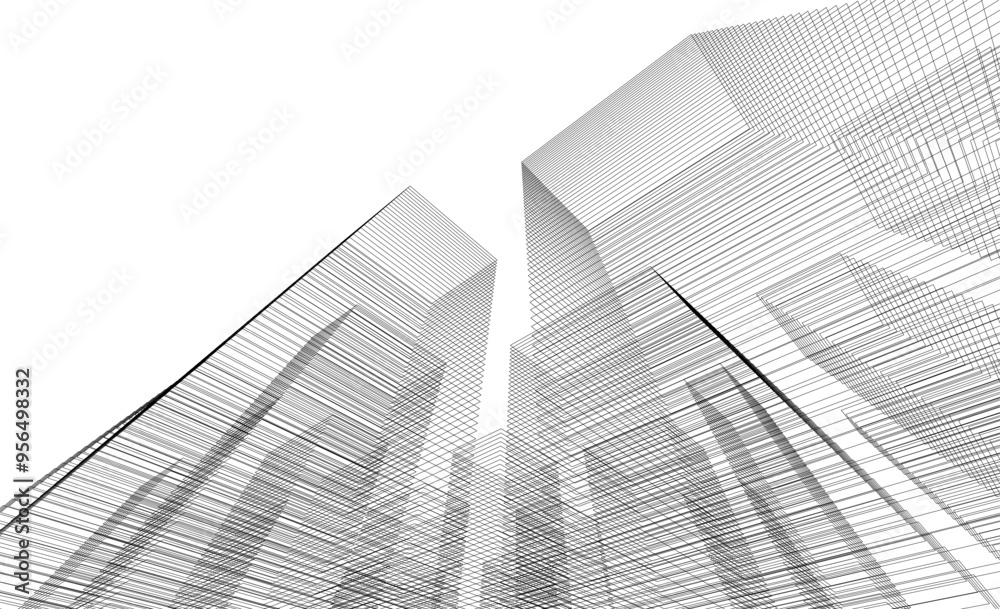 Abstract architectural drawing vector illustration Abstract architectural drawing vector illustration